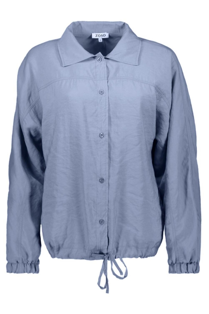Zoso blauwe dames blouse | Vooraanzicht