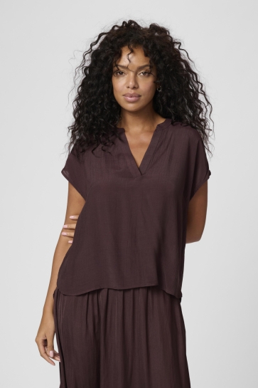 Kaffe KAANJA BLOUSE 10510118 191619 FUDGE