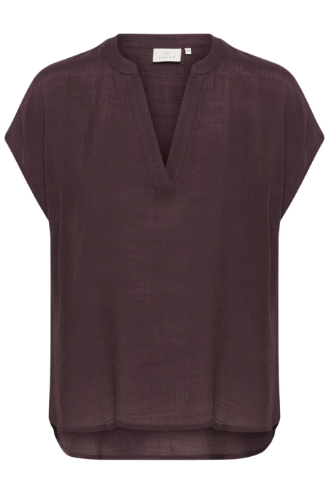 Kaffe paarse dames blouse | Vooraanzicht