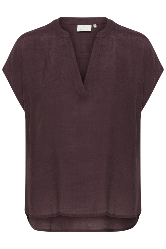 Kaffe paarse dames blouse | Vooraanzicht