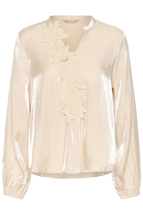 Culture beige dames blouse | Vooraanzicht