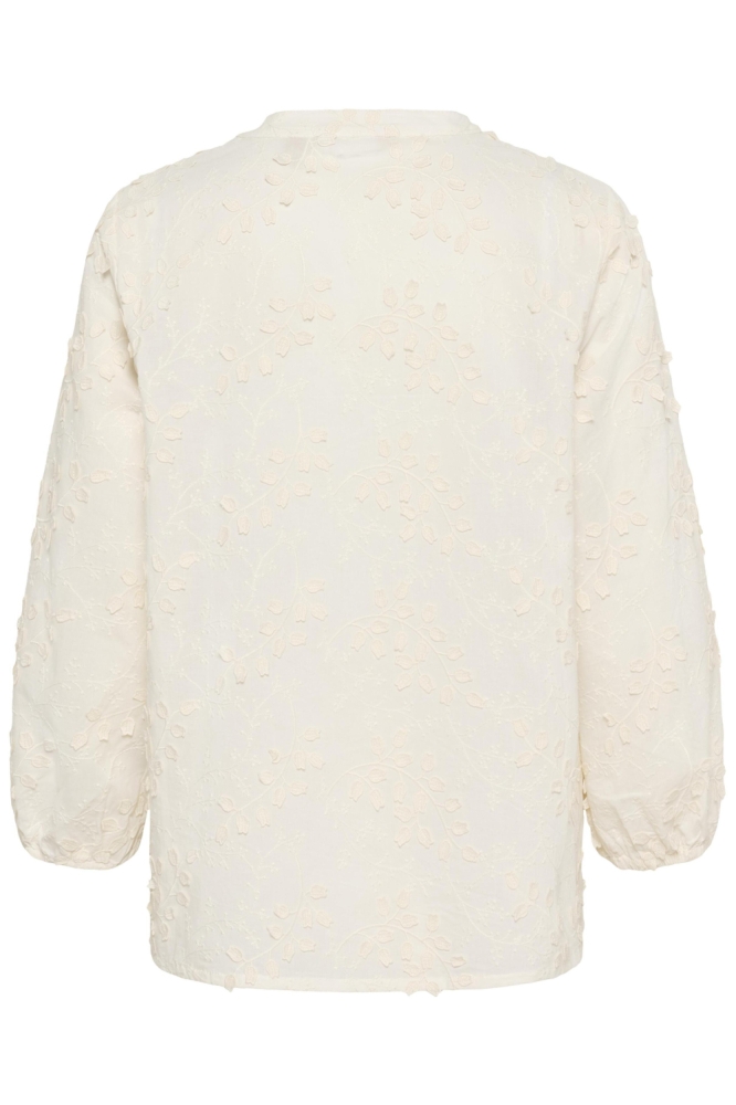 Culture beige dames blouse | Achteraanzicht