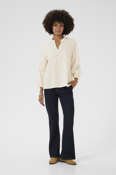 Culture beige dames blouse | Model