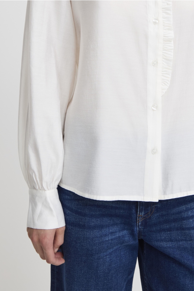 Ichi witte dames blouse | Close up