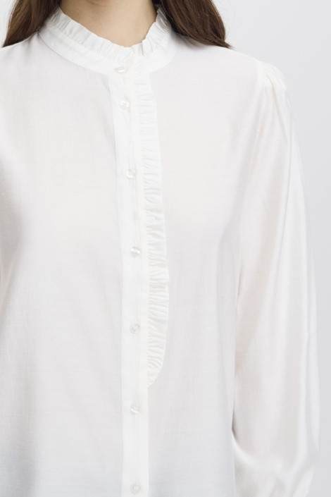 Ichi witte dames blouse | Close up
