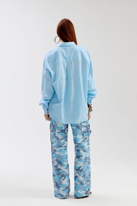 Harper & Yve blauwe dames blouse | Model