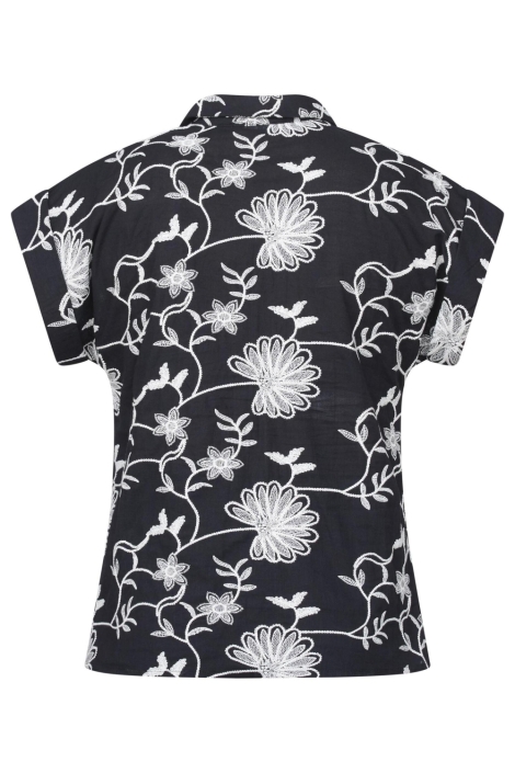 SisterS point zwarte dames blouse | Achteraanzicht