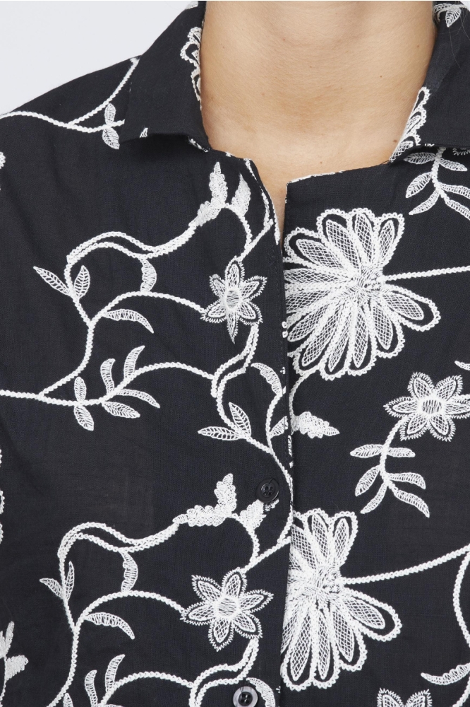 SisterS point zwarte dames blouse | Close up