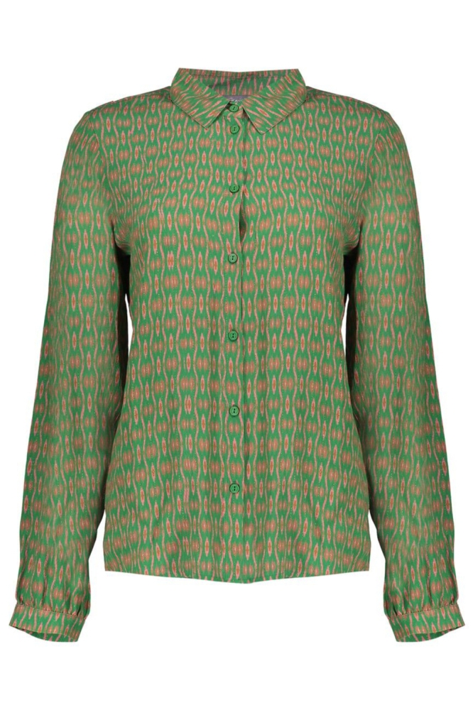 Geisha groene dames blouse | Vooraanzicht