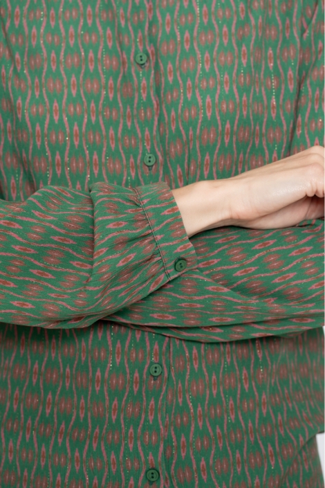 Geisha groene dames blouse | Kleurstaal