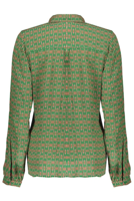 Geisha groene dames blouse | Achteraanzicht
