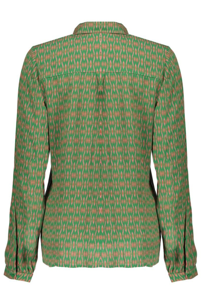 Geisha groene dames blouse | Achteraanzicht