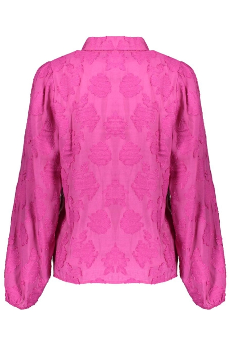 Geisha roze dames blouse | Achteraanzicht