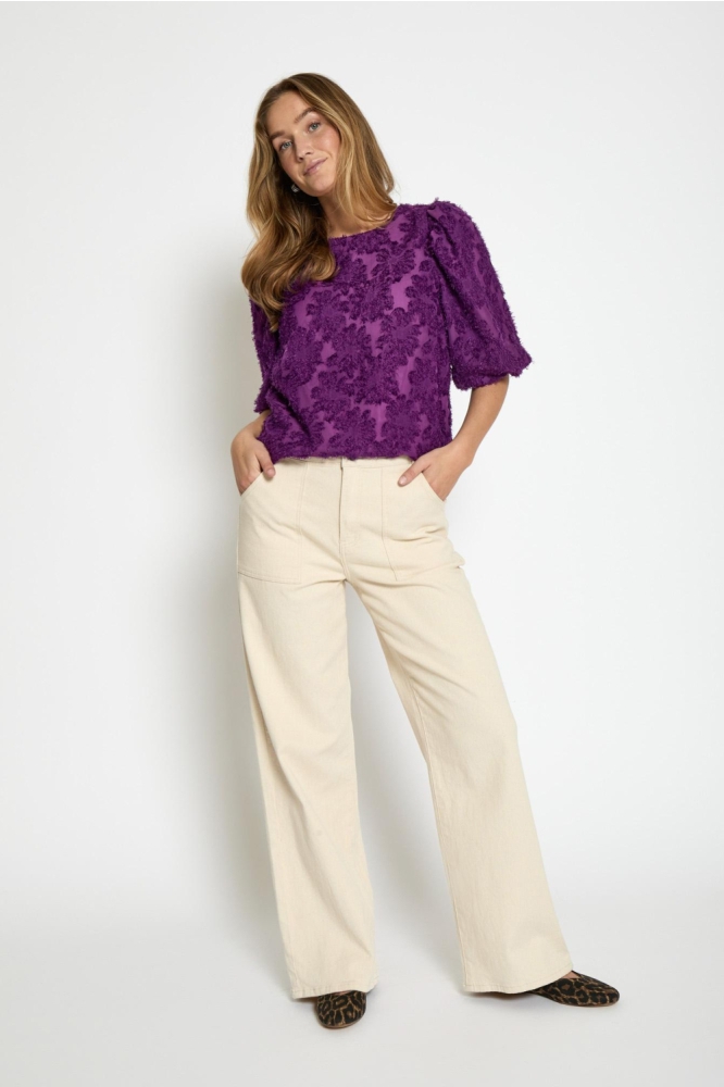 Peppercorn paarse dames blouse | Model