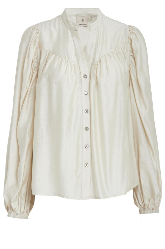 Peppercorn ecru dames blouse | Vooraanzicht