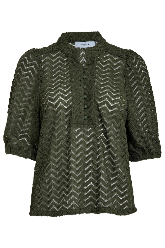 Minus groene dames blouse | Vooraanzicht