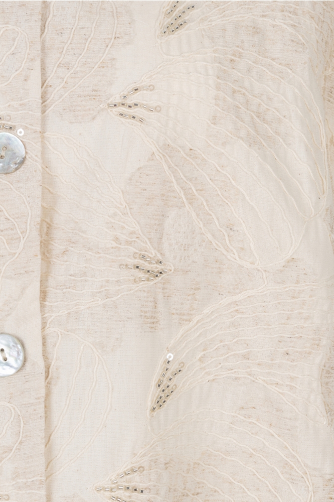 EsQualo beige dames blouse | Kleurstaal