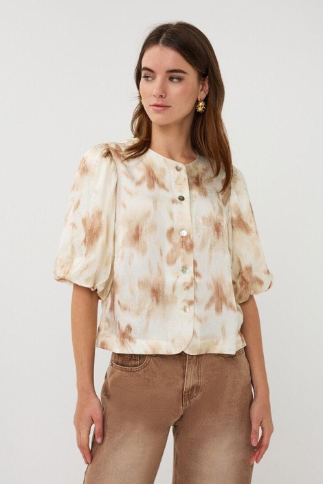 EsQualo beige dames blouse | Model
