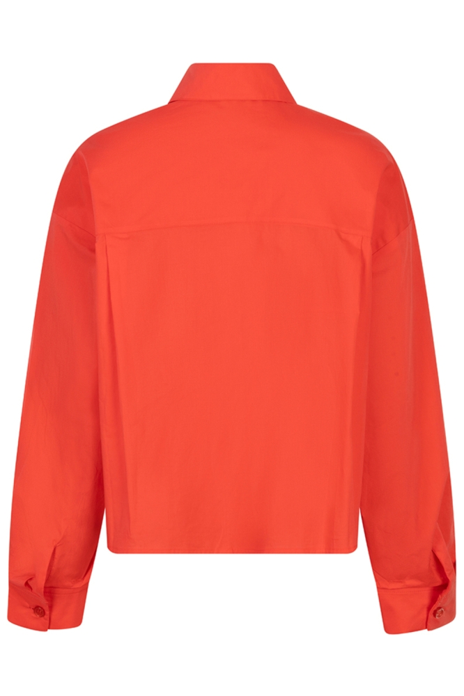 EsQualo rode dames blouse | Achteraanzicht