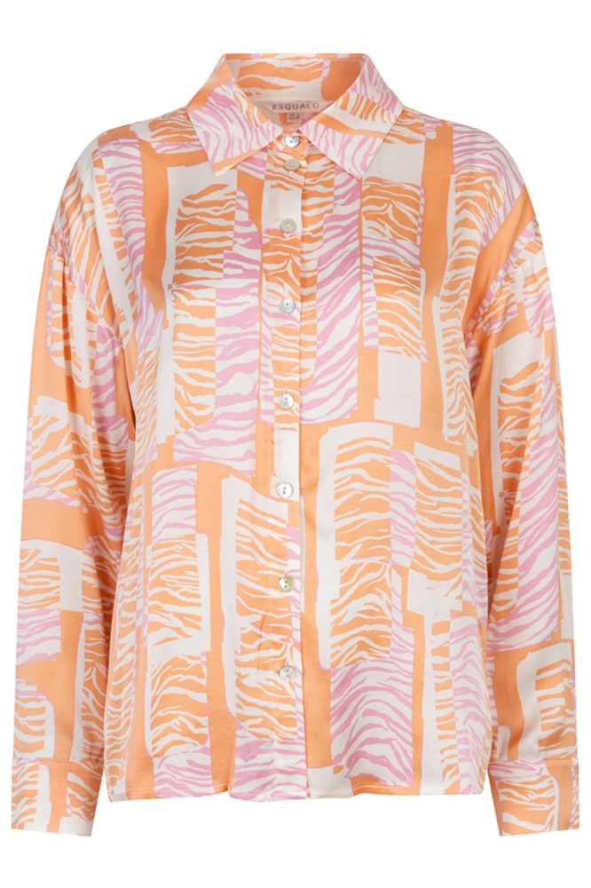 EsQualo roze dames blouse | Vooraanzicht