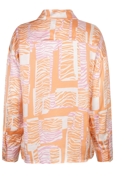 EsQualo roze dames blouse | Achteraanzicht