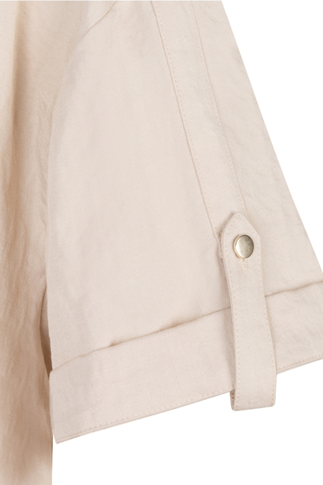 EsQualo beige dames blouse | Close up