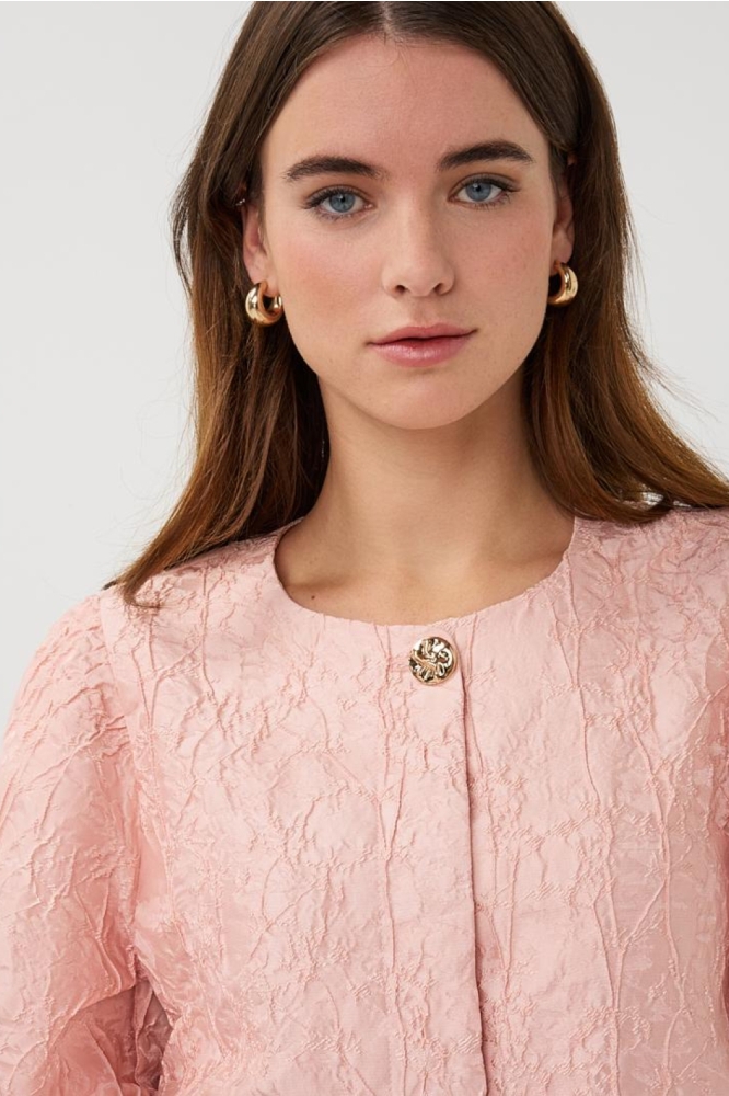 EsQualo roze dames blouse | Close up