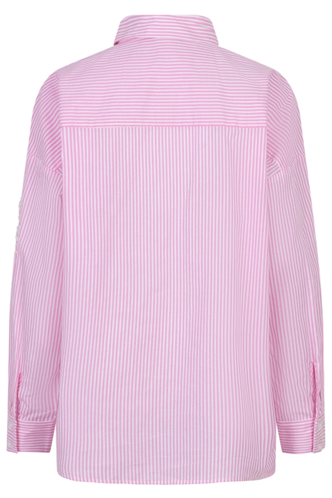 EsQualo roze dames blouse | Achteraanzicht