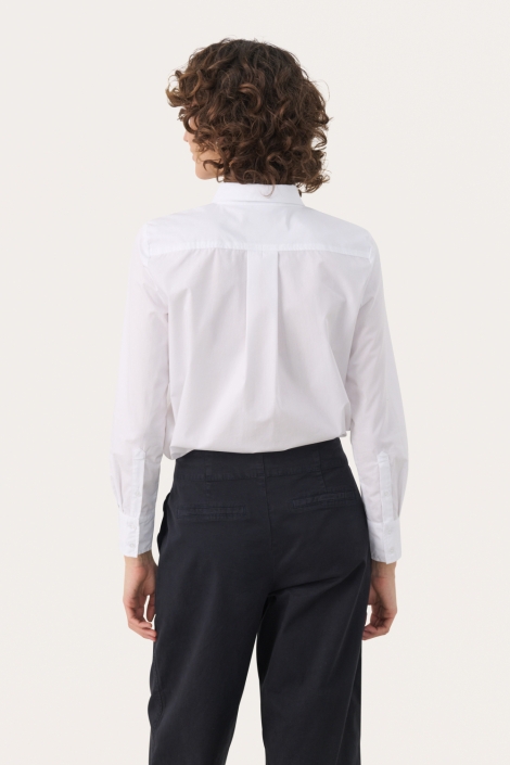Part Two witte dames blouse | Model achteraanzicht