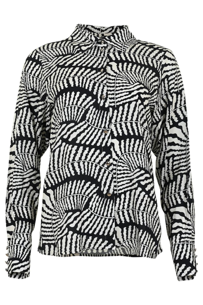 Maicazz zwarte dames blouse | Vooraanzicht