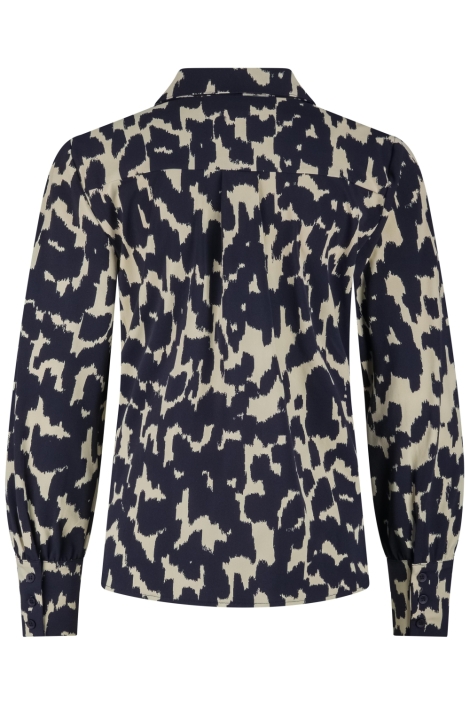 Lady Day blauwe dames blouse | Achteraanzicht