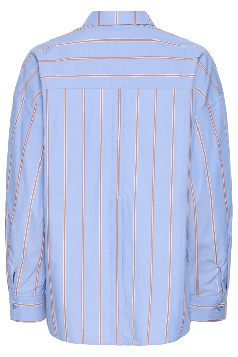 Ichi blauwe dames blouse | Achteraanzicht