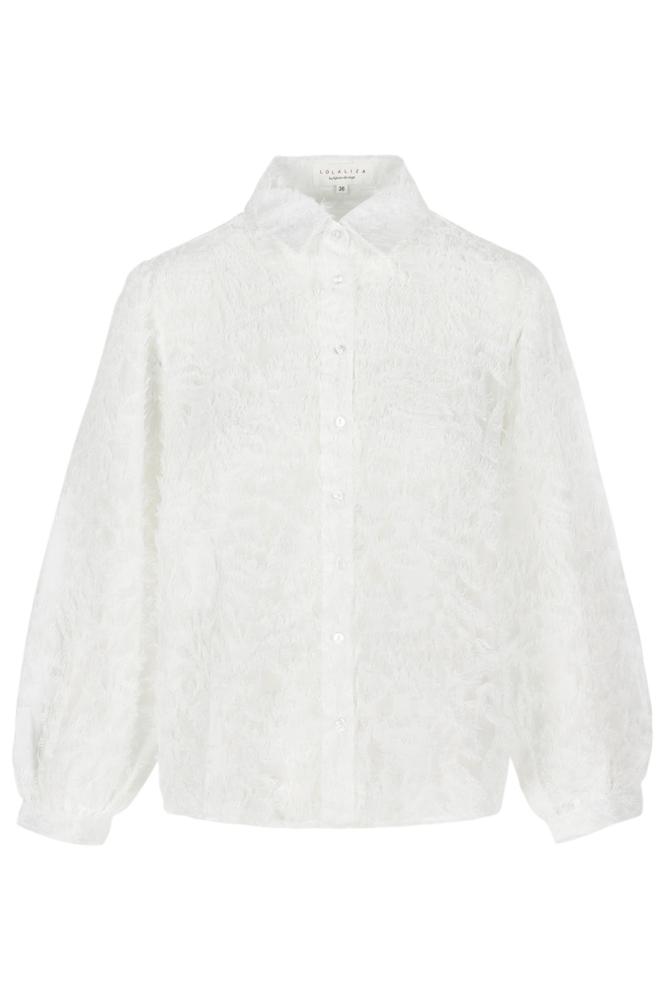 LolaLiza witte dames blouse | Vooraanzicht
