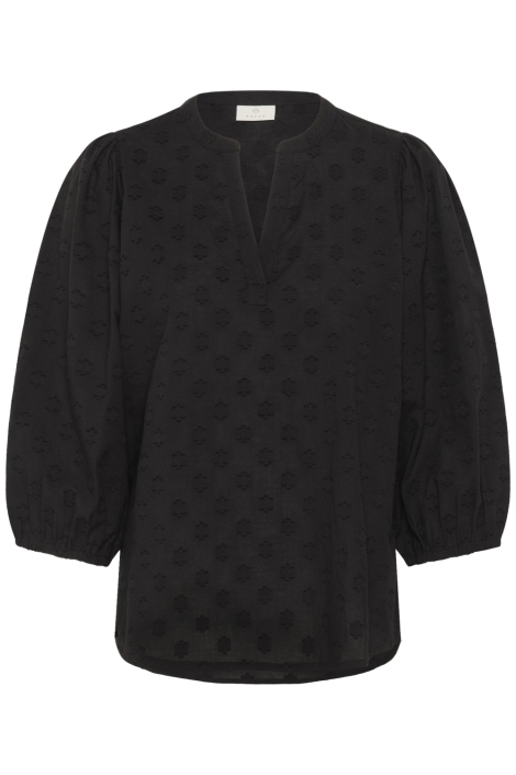 Kaffe zwarte dames t-shirt | Vooraanzicht