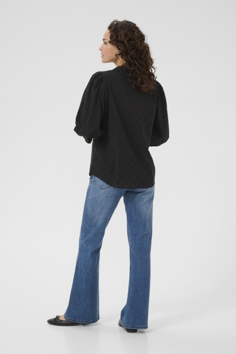 Kaffe zwarte dames t-shirt | Model