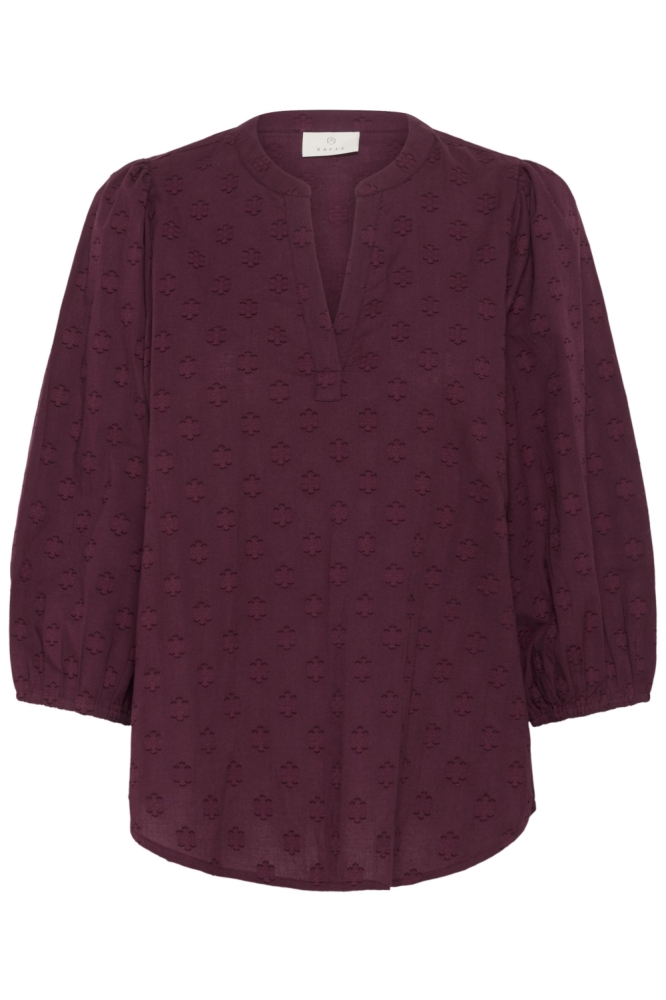 Kaffe bordeaux dames blouse | Vooraanzicht