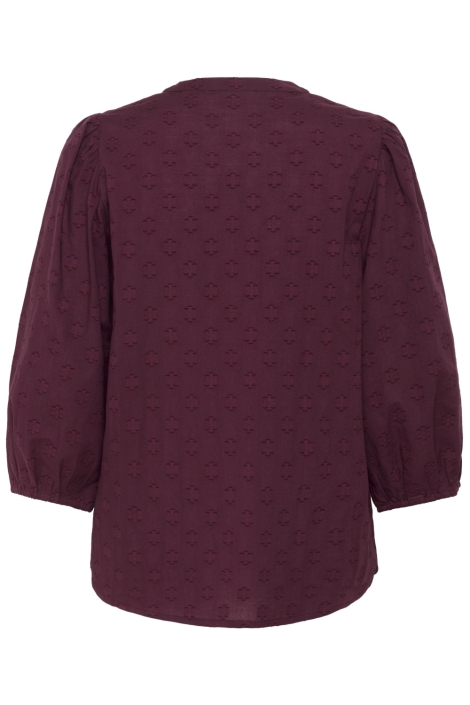 Kaffe bordeaux dames blouse | Achteraanzicht