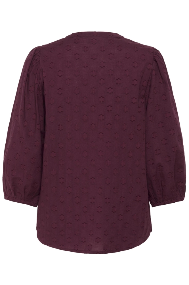 Kaffe bordeaux dames blouse | Achteraanzicht