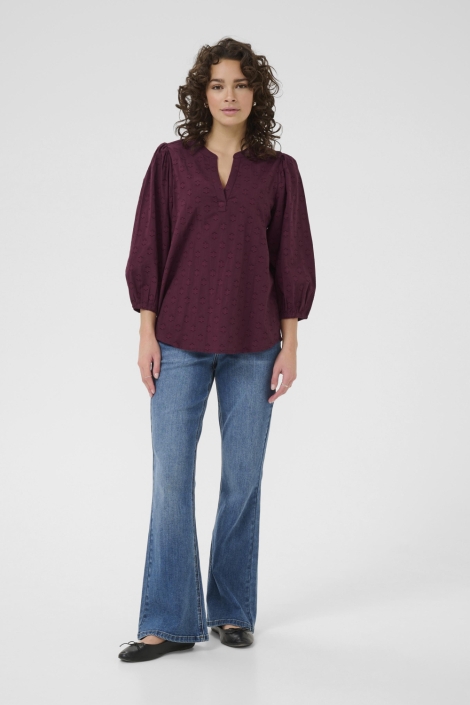 Kaffe bordeaux dames blouse | Model