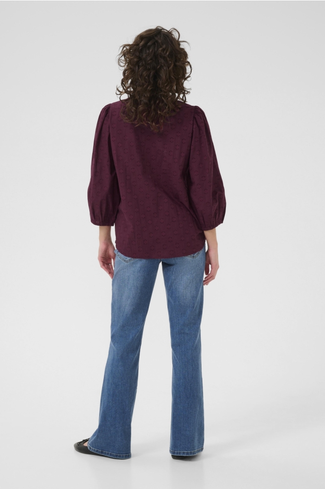 Kaffe bordeaux dames blouse | Model