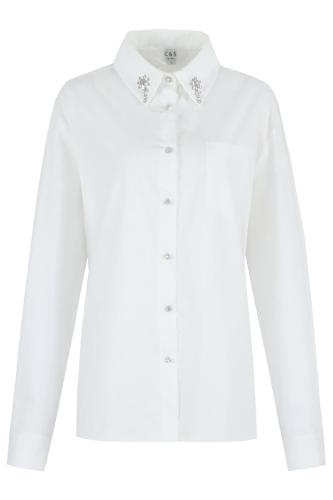 C&S The Label witte dames blouse | Vooraanzicht