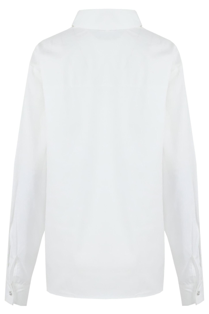 C&S The Label witte dames blouse | Achteraanzicht