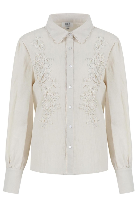 C&S The Label beige dames blouse | Vooraanzicht