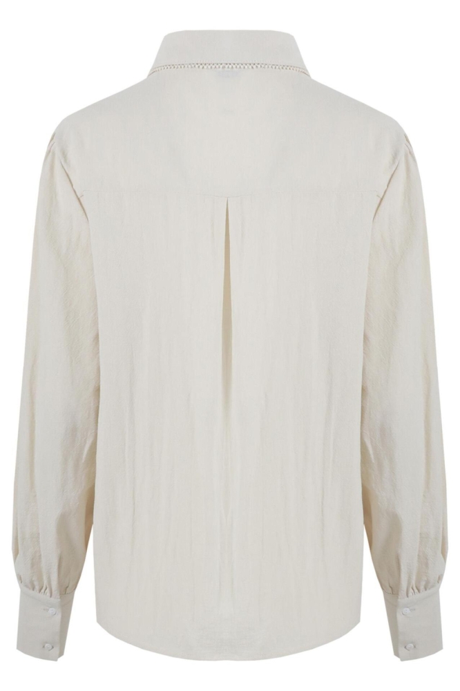C&S The Label beige dames blouse | Achteraanzicht