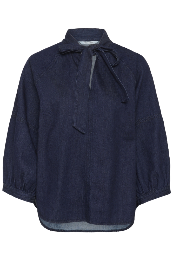 Part Two blauwe dames blouse | Vooraanzicht
