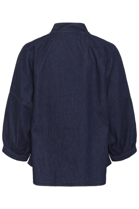 Part Two blauwe dames blouse | Model achteraanzicht