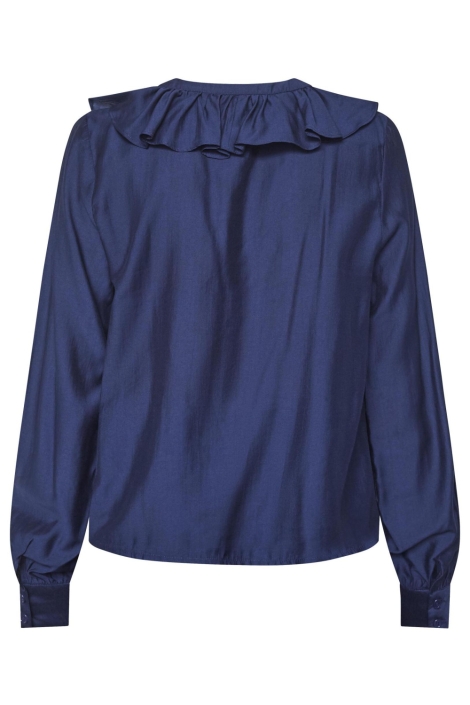 SisterS point blauwe dames blouse | Achteraanzicht