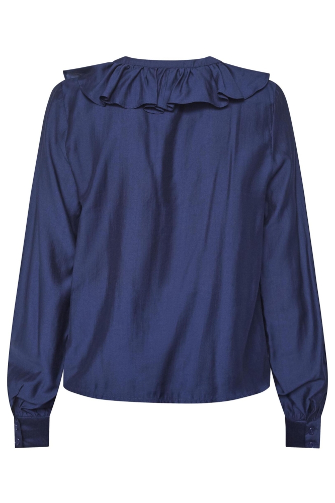 SisterS point blauwe dames blouse | Achteraanzicht