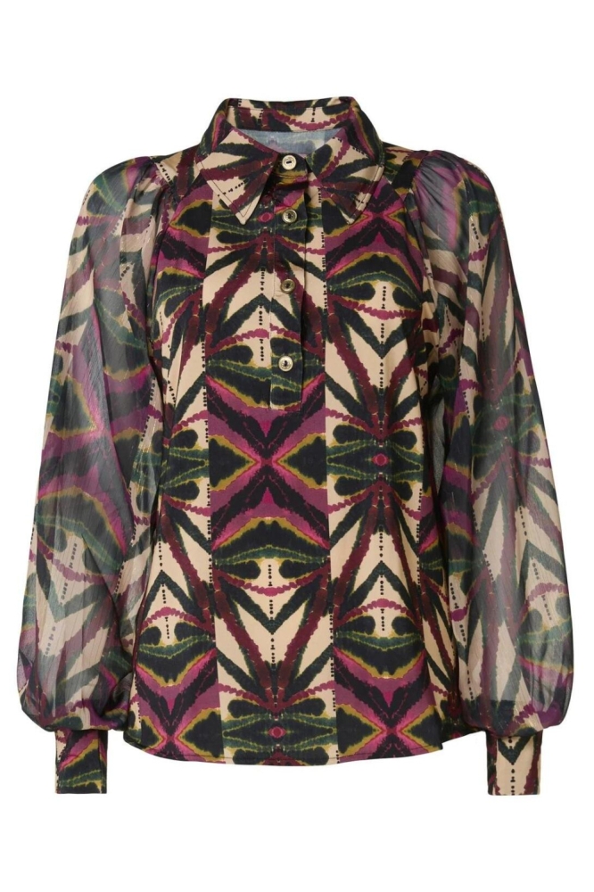 Tessa Koops multi color dames blouse | Vooraanzicht