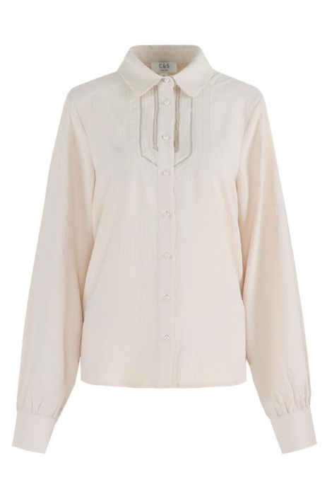 C&S The Label beige dames blouse | Vooraanzicht